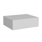 White Wood One Drawer Floating Nightstand - 16-inch