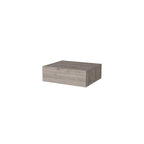 Gray Wood One Drawer Floating Nightstand - 16-inch