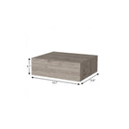 Gray Wood One Drawer Floating Nightstand - 16-inch