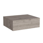 Gray Wood One Drawer Floating Nightstand - 16-inch