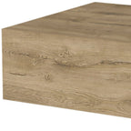 Beige Wood One Drawer Floating Nightstand - 16-inch