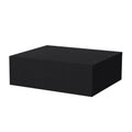Black Wood One Drawer Floating Nightstand - 16-inch