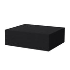 Black Wood One Drawer Floating Nightstand - 16-inch