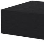 Black Wood One Drawer Floating Nightstand - 16-inch
