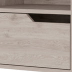 Gray Wood One Drawer Floating Nightstand - 13-inch