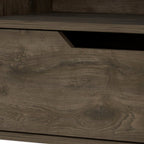 Brown Wood One Drawer Floating Nightstand - 13-inch