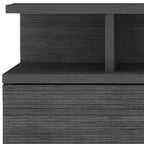Dark Gray Wood One Drawer Floating Nightstand - 13-inch