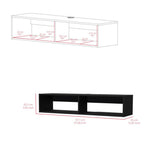 Black Floating Mount Entertainment Center - 48-inch