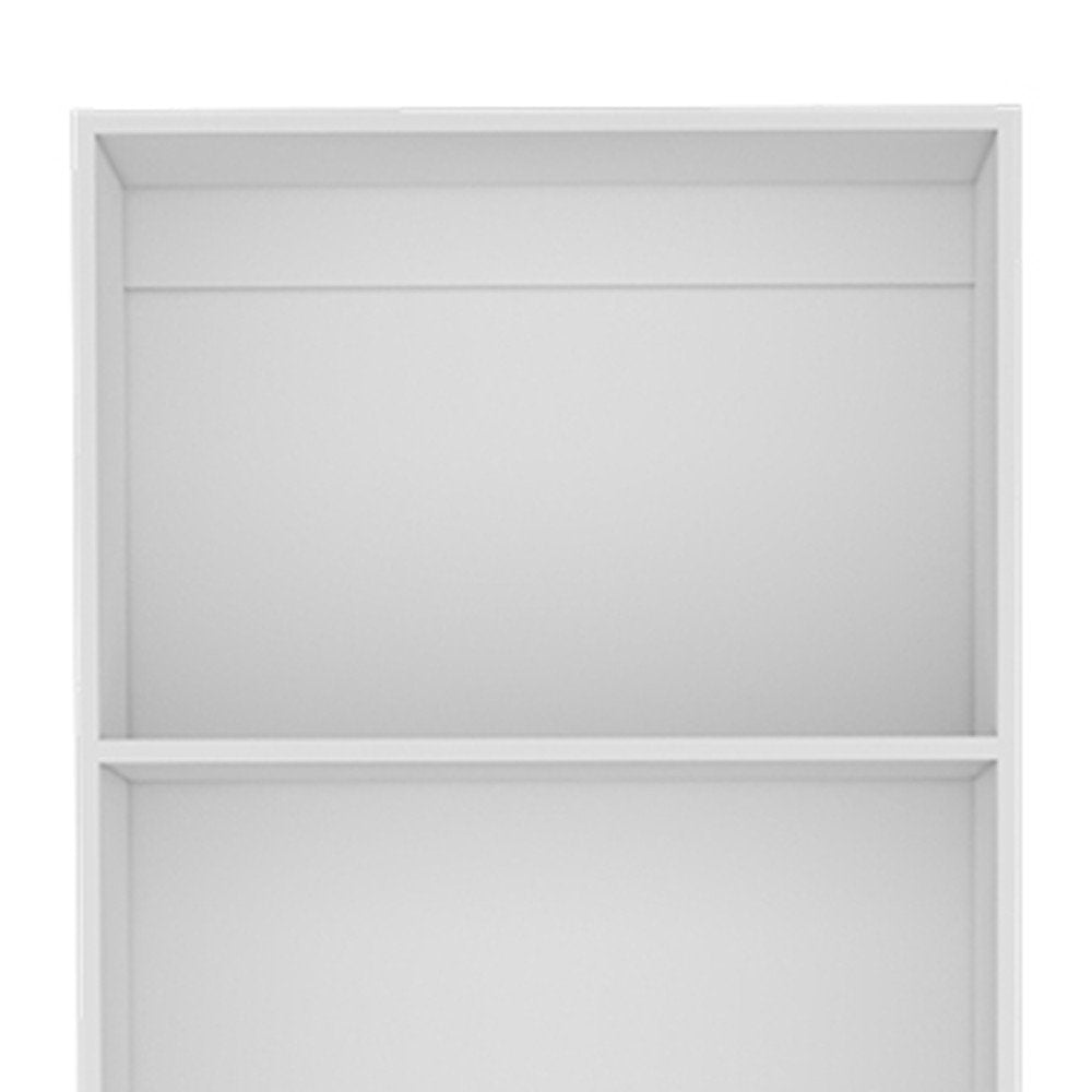 White Wood Four Tier Bookcase - 71-inch