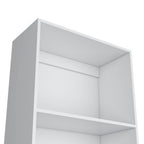 White Wood Four Tier Bookcase - 71-inch