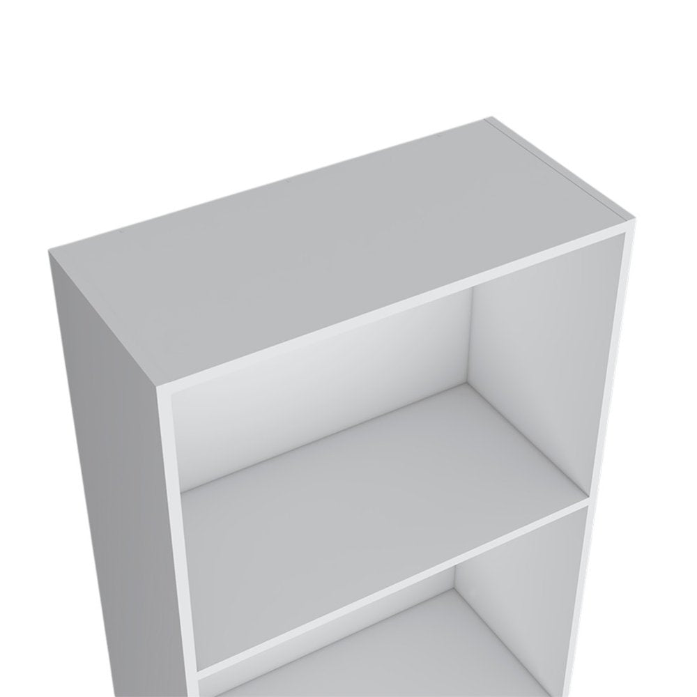 White Wood Four Tier Bookcase - 71-inch