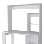 White Wood Four Tier Bookcase - 71-inch