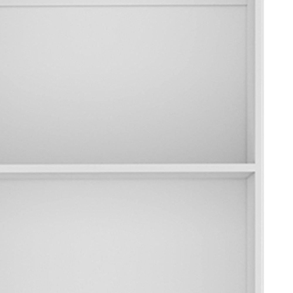 White Wood Four Tier Bookcase - 71-inch