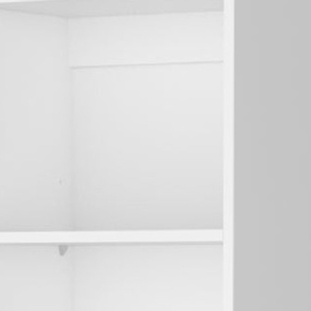 White Wood Five Tier Bookcase - 71-inch