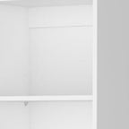 White Wood Five Tier Bookcase - 71-inch