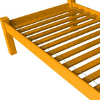 Yellow Solid Wood Twin Bed Frame