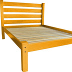 Yellow Solid Wood Queen Bed Frame