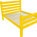 Yellow Solid Wood Queen Bed Frame