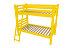 Yellow Twin Traditional Solid Wood Bunk Bed