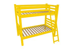 Yellow Twin Traditional Solid Wood Bunk Bed