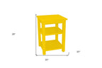 Yellow Solid Wood Nightstand - 28-inch