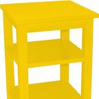 Yellow Solid Wood Nightstand - 28-inch