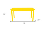 Yellow Solid Wood Dining Table - 48-inch