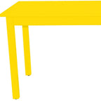 Yellow Solid Wood Dining Table - 48-inch