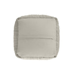 Citron and Natural Cotton and Jute Cube Pouf Ottoman - 18-inch