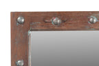 Wood Brown Rustic Solid Wood Window Pane Framed Accent Mirror - 60-inch