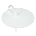 White Iron and Marble Round Pedestal End Table - 25-inch