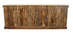 Antiqued White Distressed Solid Wood Sideboard with Six Glass Doors - 93-inch