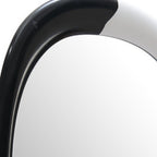 Black and White Steel Oval Geometric Framed Accent Mirror - 31-inch