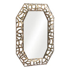 Bronze Octagonal Steel Framed Accent Mirror - 35-inch