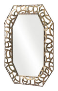 Bronze Octagonal Steel Framed Accent Mirror - 35-inch
