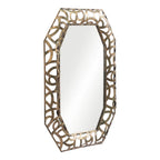 Bronze Octagonal Steel Framed Accent Mirror - 35-inch