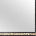 Black and Gold Faux Crystal and Wood Dresser Mount Framed Mirror - 36-inch