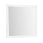 White Wood Square Dresser Mount Framed Mirror - 40-inch