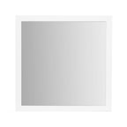 White Wood Square Dresser Mount Framed Mirror - 40-inch