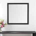 Gray Square Wood Framed Accent Mirror - 40-inch