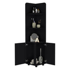 Black Wood Freestanding Bathroom Vanity - 15-inch
