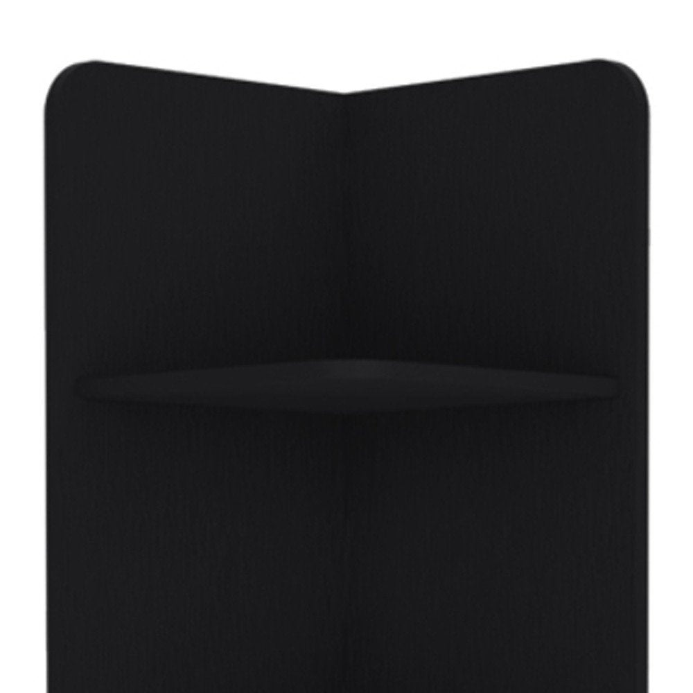 Black Wood Freestanding Bathroom Vanity - 15-inch