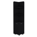 Black Wood Freestanding Bathroom Vanity - 15-inch