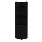 Black Wood Freestanding Bathroom Vanity - 15-inch