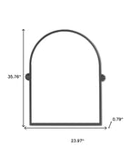 Black Metal Arch Tilting Framed Accent Mirror - 36-inch