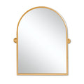Gold Metal Arch Tilting Framed Accent Mirror - 36-inch