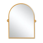 Gold Metal Arch Tilting Framed Accent Mirror - 36-inch