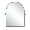 Silver Metal Arch Tilting Framed Accent Mirror - 36-inch