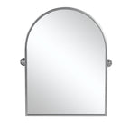 Silver Metal Arch Tilting Framed Accent Mirror - 36-inch