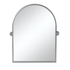 Silver Metal Arch Tilting Framed Accent Mirror - 36-inch